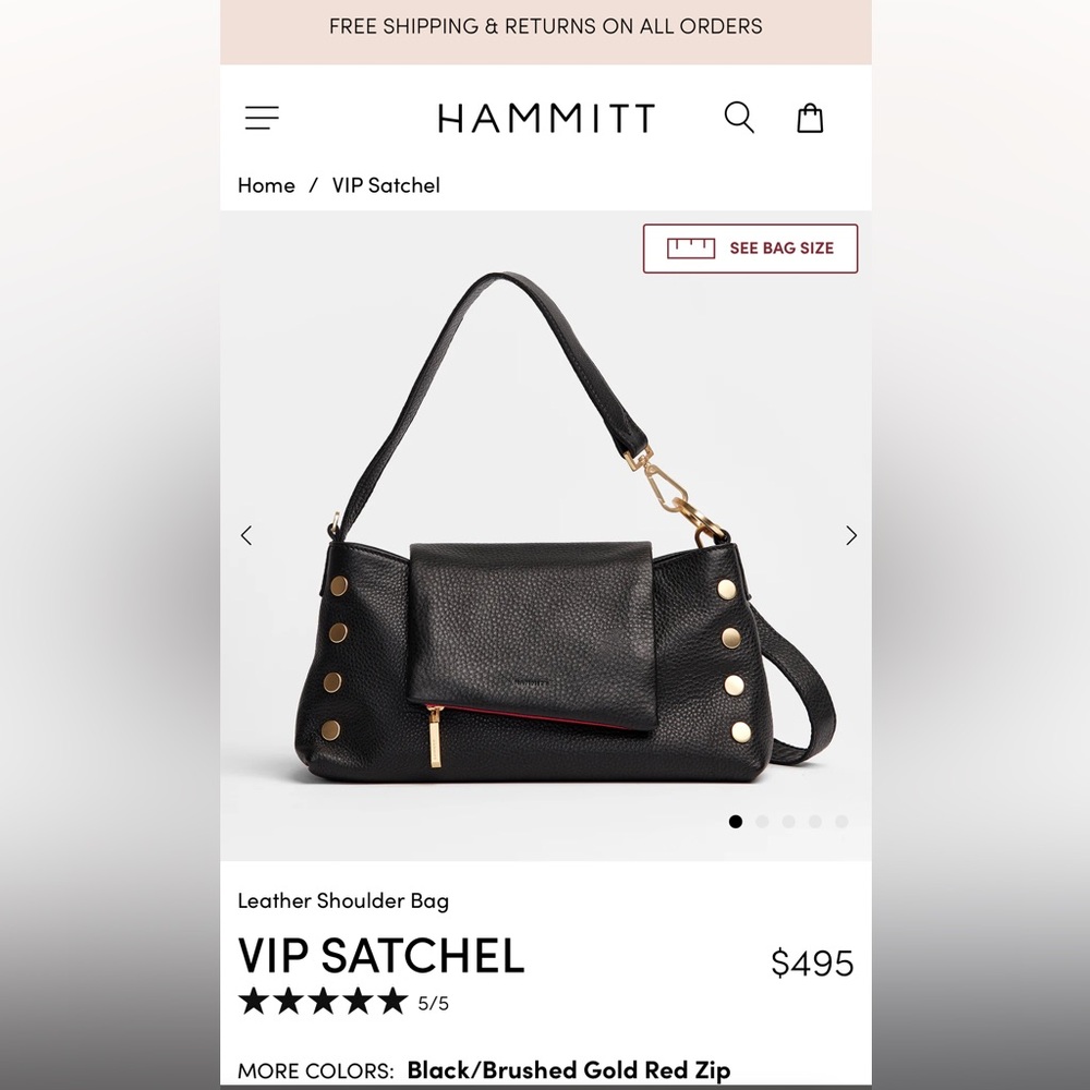Hammitt VIP satchel good used condition (with shoulder strap and dust bag)